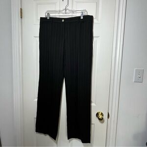Dolce & Gabbana Vintage Black Striped Women's Trousers Size 48 or US 12